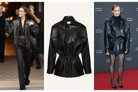 Bella Hadid i Diane Kruger w tej samej skórzanej kurtce. Kto był jej właścicielem?