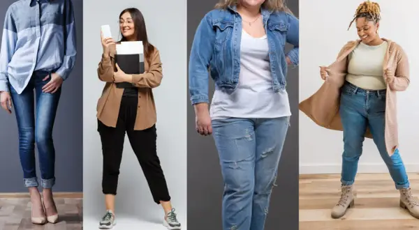 Różnorodne stylizacje z jeansami: od eleganckich po casualowe.